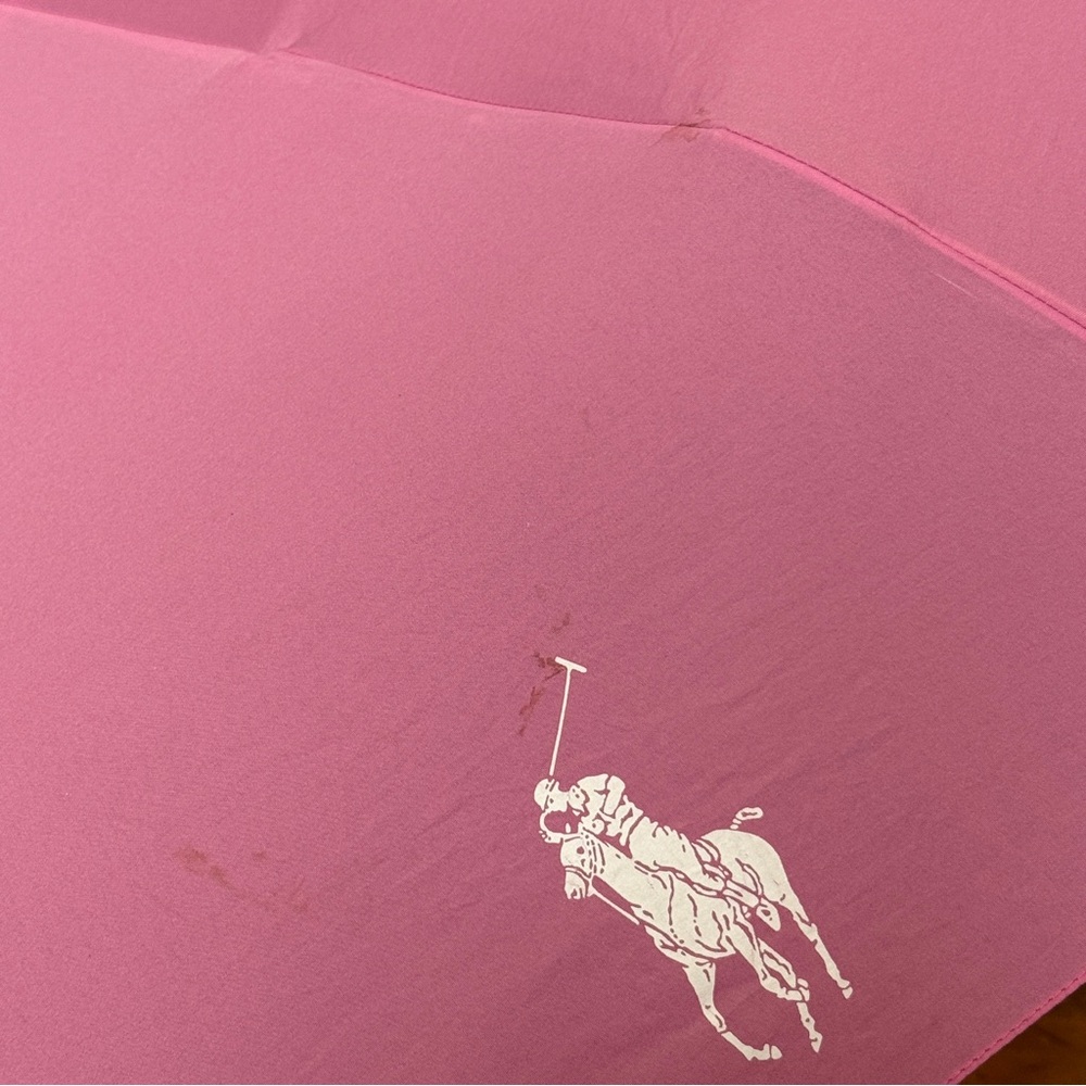 POLO Ralph Lauren Collapsible Umbrella Bubblegum Pink - Picture 5 of 14